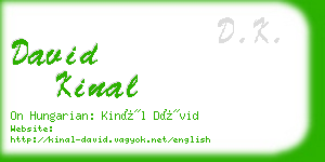david kinal business card